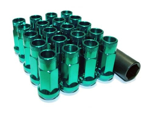 MUTEKI 32905G LUG NUTS KIT SR48 12X1.25 48MM GREEN (OPEN END)