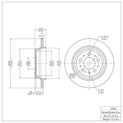 DFC 99-09 Volvo V70/S60/XC70/S80 Rear Brake Rotor