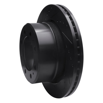 R1 Concepts R1 09-25 Dodge Ram 2500 Rear Left Drilled & Slotted Black Brake Rotor