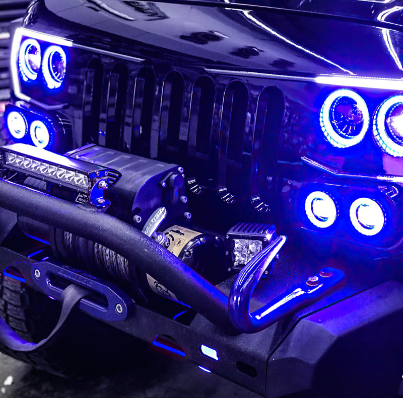ORACLE Lighting Oracle Vector Jeep Wrangler JK Grille Halo Kit - ColorSHIFT w/ Simple Controller