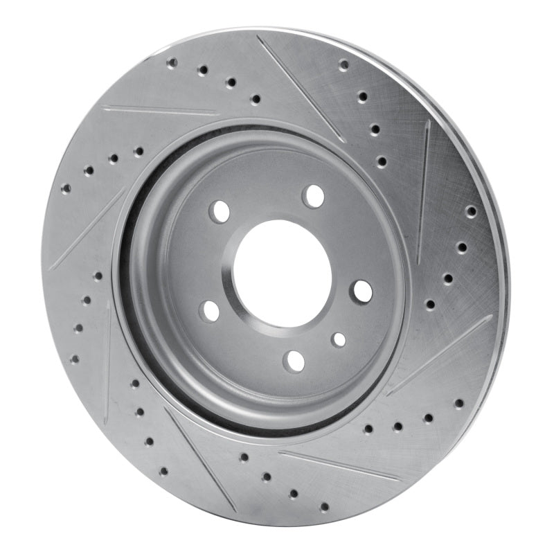 R1 Concepts R1 16-20 Buick Regal Sportback Rear Left Drilled & Slotted Silver Brake Rotor