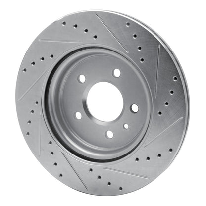 R1 Concepts R1 16-20 Buick Regal Sportback Rear Left Drilled & Slotted Silver Brake Rotor