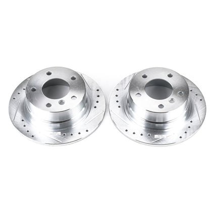 PowerStop Power Stop 95-99 BMW 318ti Rear Evolution Drilled & Slotted Rotors - Pair