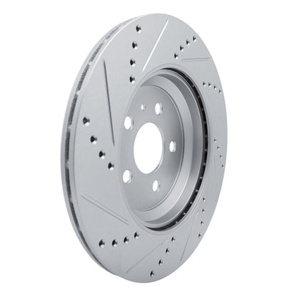 R1 Concepts R1 17-25 Tesla Model 3 Rear Right Drilled & Slotted Silver Brake Rotor