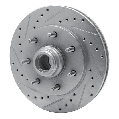 R1 Concepts R1 97-04 Ford F-250 2WD (Excl Super Duty) Front Left Drilled & Slotted Silver Brake Rotor