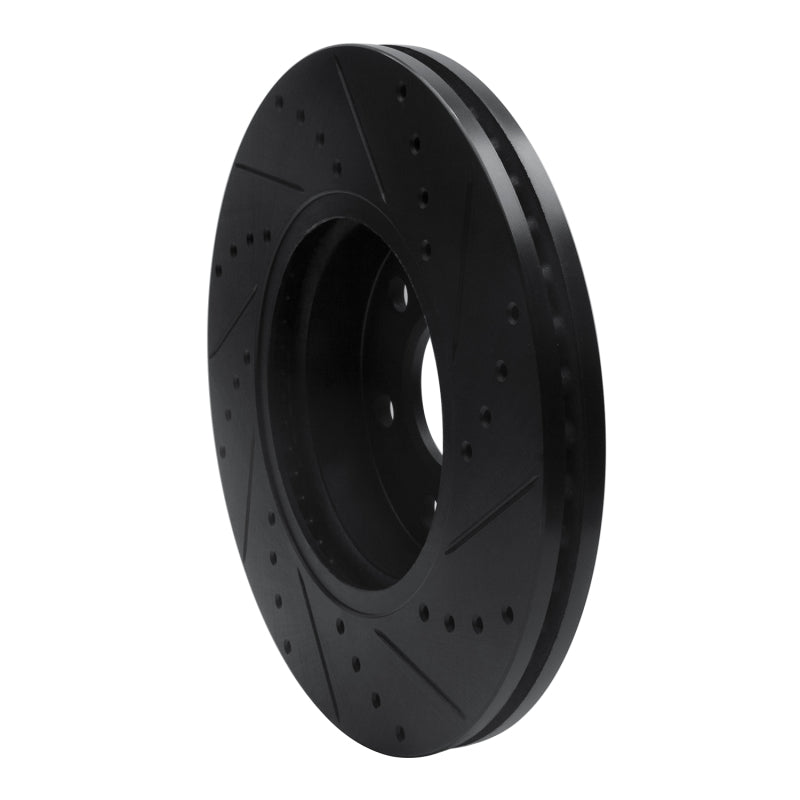 R1 Concepts R1 15-20 Chevrolet Colorado Front Left Drilled & Slotted Black Brake Rotor