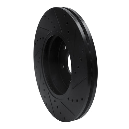 R1 Concepts R1 15-20 Chevrolet Colorado Front Left Drilled & Slotted Black Brake Rotor