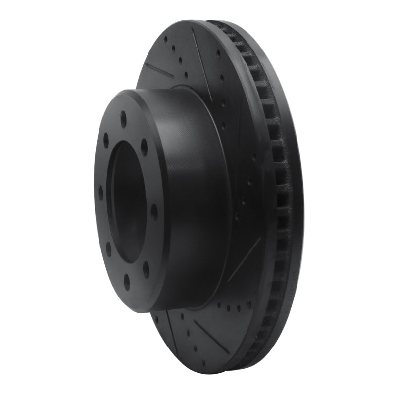 R1 Concepts R1 09-25 Dodge Ram 2500 Front Right Drilled & Slotted Black Brake Rotor