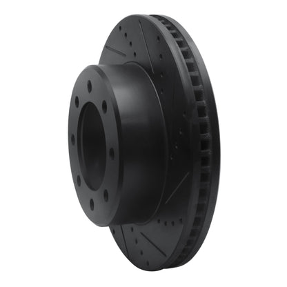R1 Concepts R1 09-25 Dodge Ram 2500 Front Right Drilled & Slotted Black Brake Rotor
