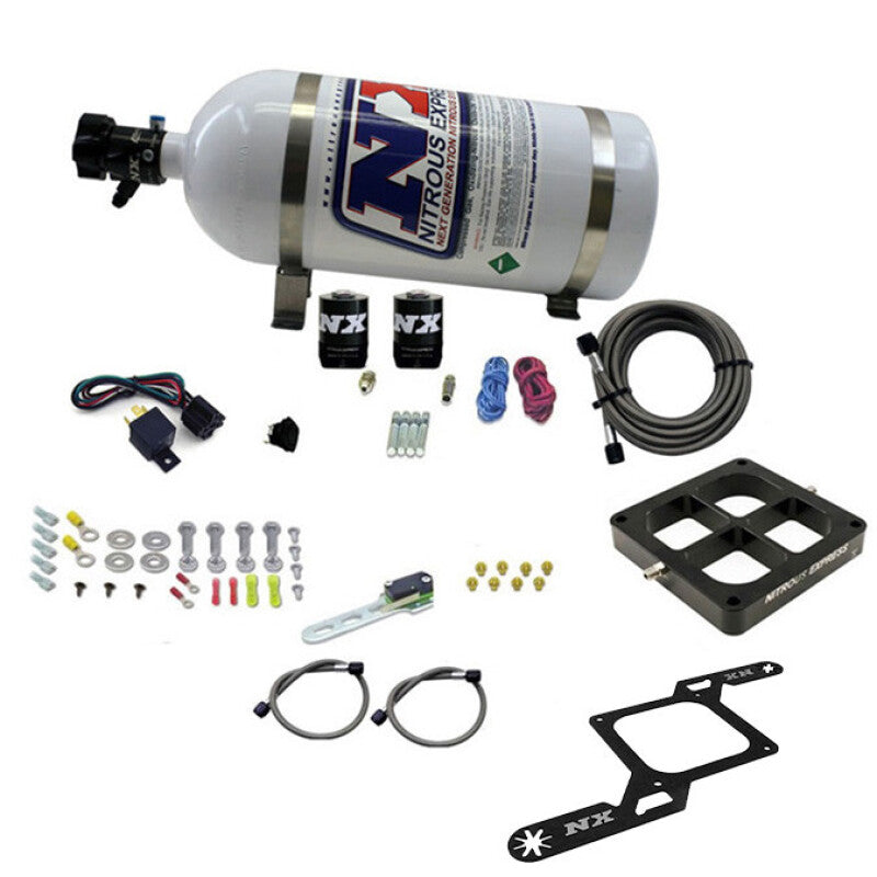 Nitrous Express Dominator Single Entry Crossbar Pro-Power Nitrous Kit (100-500HP) w/10lb Bottle
