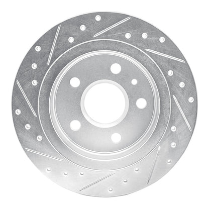 R1 Concepts R1 11-16 Buick Regal Rear Right Drilled & Slotted Silver Brake Rotor