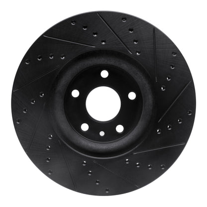 R1 Concepts R1 13-20 Ford Fusion Front Left Drilled & Slotted Black Brake Rotor