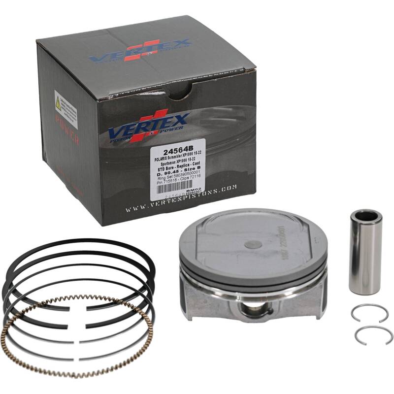 Vertex Pistons Vertex Piston 16-18 Polaris Scrambler 1000 Tractor 1000cc Cast Replica Piston Kit