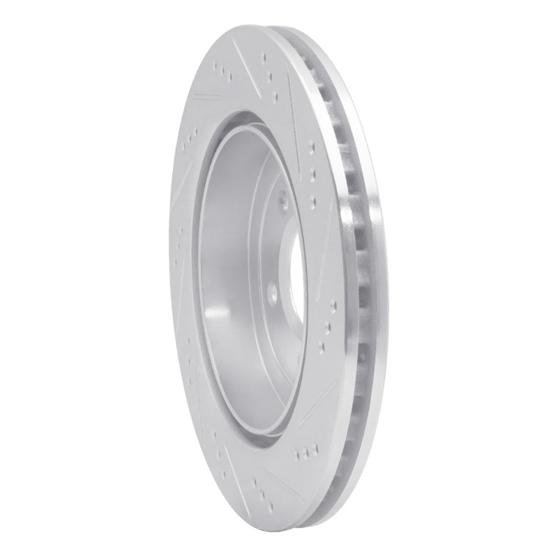 R1 Concepts R1 05-11 Cadillac CTS Rear Left Drilled & Slotted Silver Brake Rotor