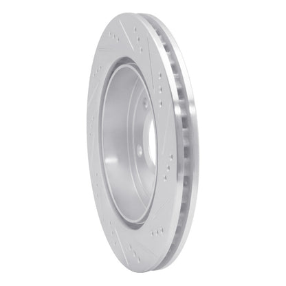 R1 Concepts R1 05-11 Cadillac CTS Rear Left Drilled & Slotted Silver Brake Rotor