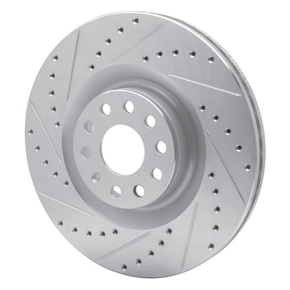 R1 Concepts R1 06-13 Audi S3 (Mexico) Front Left Drilled & Slotted Silver Brake Rotor