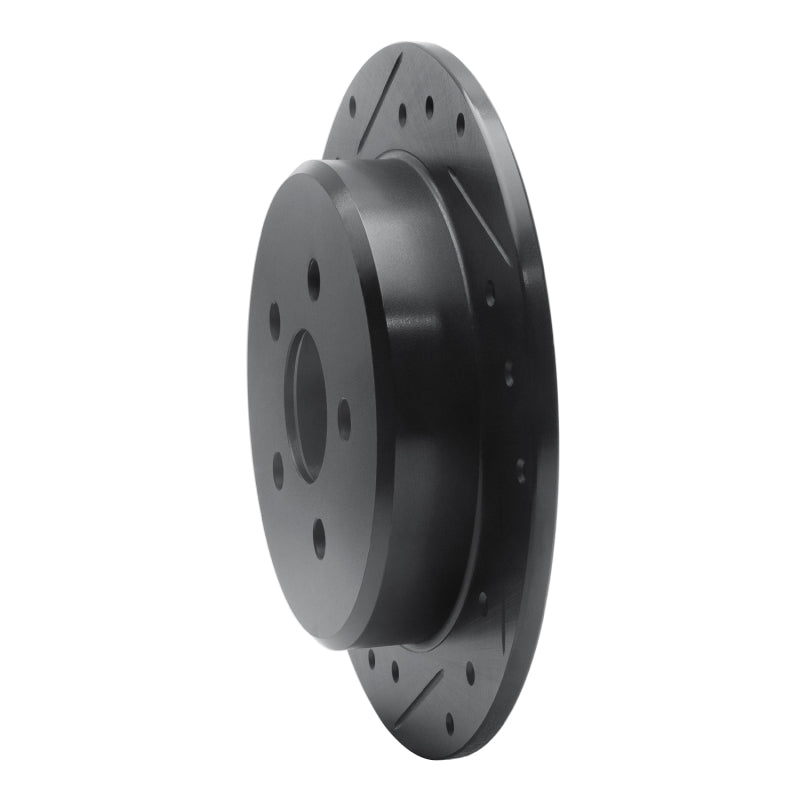 R1 Concepts R1 95-07 Chrysler Sebring Rear Left Drilled & Slotted Black Brake Rotor