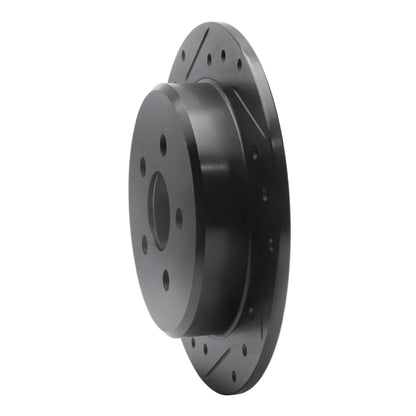 R1 Concepts R1 95-07 Chrysler Sebring Rear Left Drilled & Slotted Black Brake Rotor