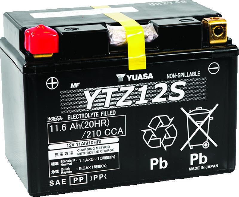 Yuasa Battery Yuasa YTZ12S Maintenance Free AGM 12-Volt Battery