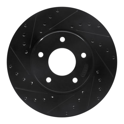 R1 Concepts R1 97-03 Jaguar XJR Front Left Drilled & Slotted Black Brake Rotor