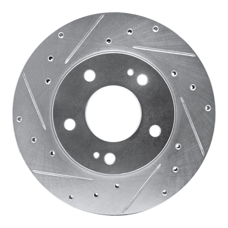 R1 Concepts R1 98-98 Eagle TALON Front Left Drilled & Slotted Silver Brake Rotor