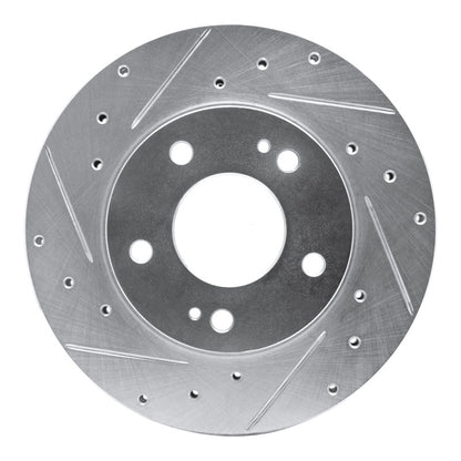 R1 Concepts R1 98-98 Eagle TALON Front Left Drilled & Slotted Silver Brake Rotor