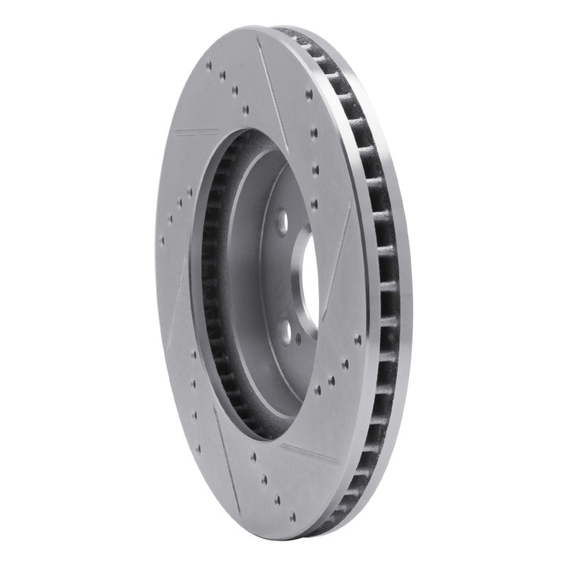 R1 Concepts R1 02-15 Lexus IS250 Front Left Drilled & Slotted Silver Brake Rotor
