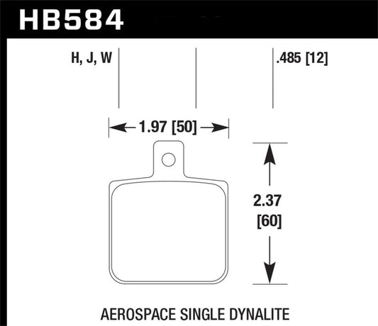 Hawk Performance Hawk Aerospace Single Dynalite HPS 5.0 Street Brake Pads