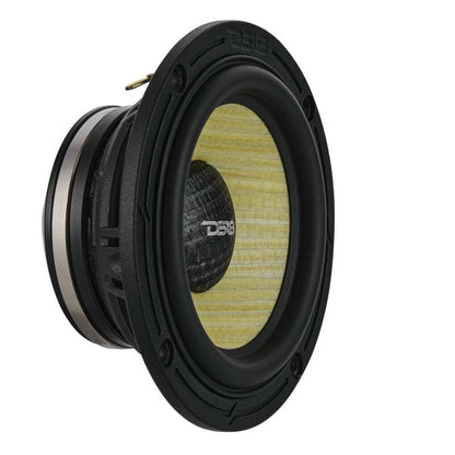 DS18 Dlx Qlty 6.5in+3.5in+2.2in 3-Way 180 Watt RMS 4 ohm Ylw Straw + Composite Foam Cone Neodymium