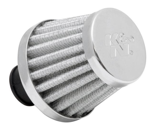 K&N Engineering K&N 2in Base OD x .375in Flange ID x 1.75in H Rubber Base Crankcase Vent Filter - White