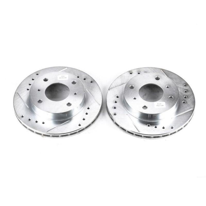PowerStop Power Stop 89-96 Nissan 240SX Front Evolution Drilled & Slotted Rotors - Pair