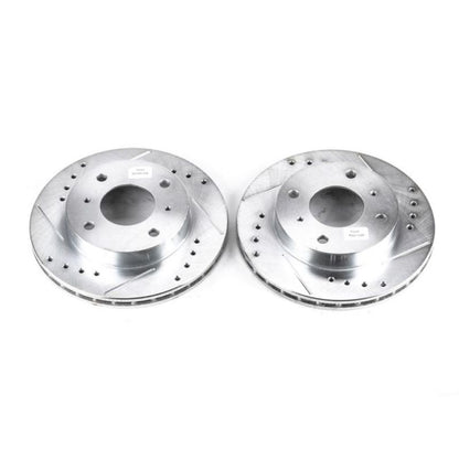 PowerStop Power Stop 89-96 Nissan 240SX Front Evolution Drilled & Slotted Rotors - Pair