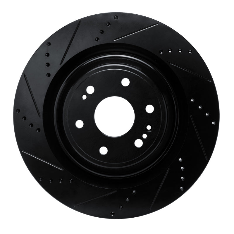 R1 Concepts R1 19-25 Cadillac Escalade Front Left Drilled & Slotted Black Brake Rotor