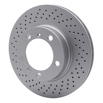 DFC 05-08 Porsche Cayman Left Front Drilled GeoSPEC Coated Rotor