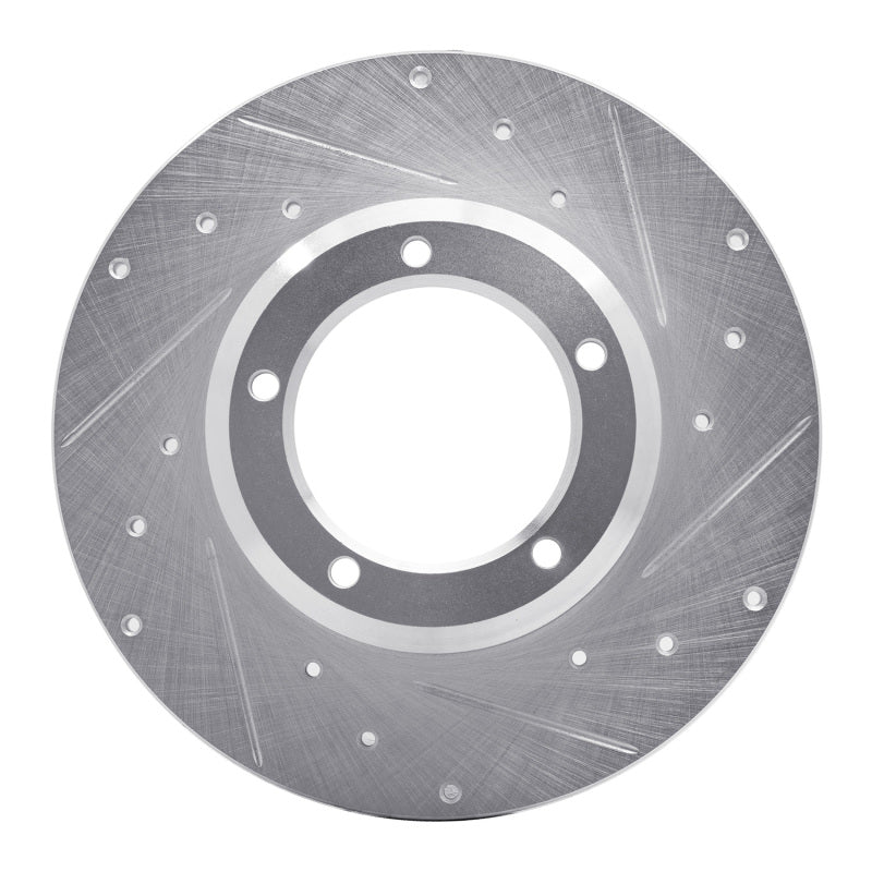 R1 Concepts R1 74-99 Land Rover Defender 110 Front Right Drilled & Slotted Silver Brake Rotor