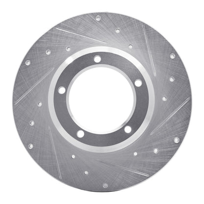 R1 Concepts R1 74-99 Land Rover Defender 110 Front Right Drilled & Slotted Silver Brake Rotor