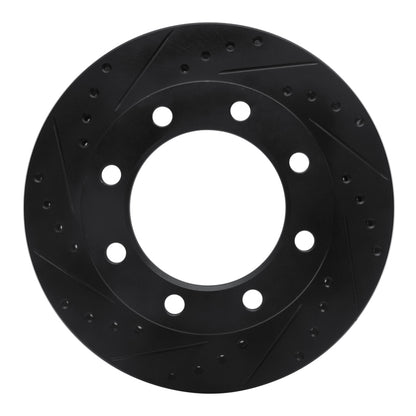 R1 Concepts R1 76-79 Ford F-250 4WD (Excl Super Duty) Front Left Drilled & Slotted Black Brake Rotor