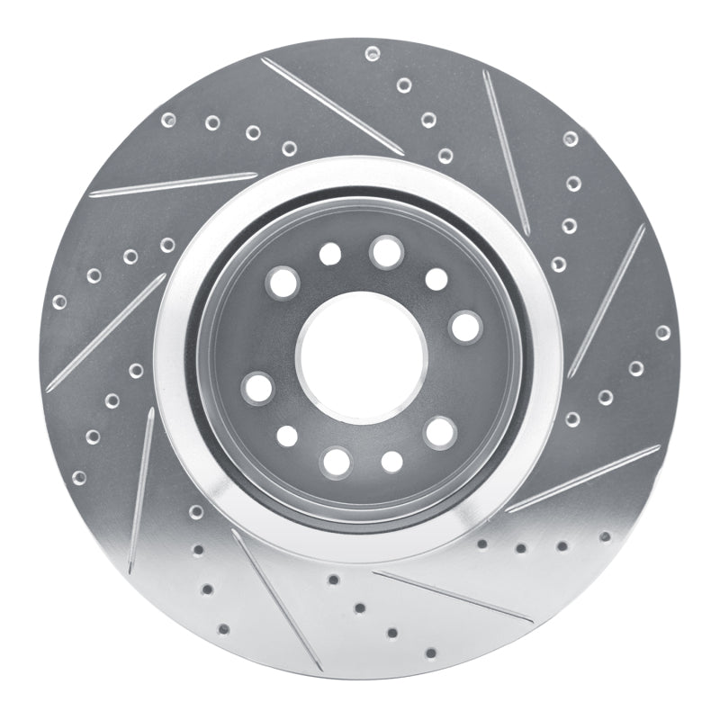 R1 Concepts R1 21-25 Jeep Grand Wagoneer L Front Left Drilled & Slotted Silver Brake Rotor