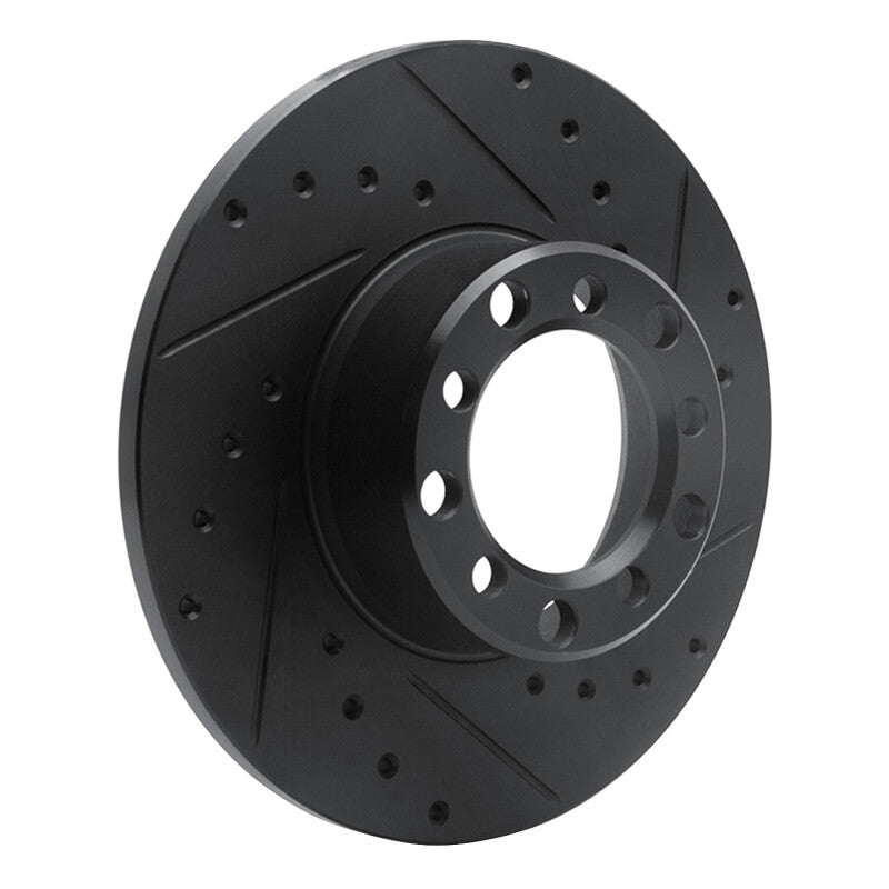 R1 Concepts R1 68-76 Mercedes-Benz 230 Front Right Drilled & Slotted Black Brake Rotor