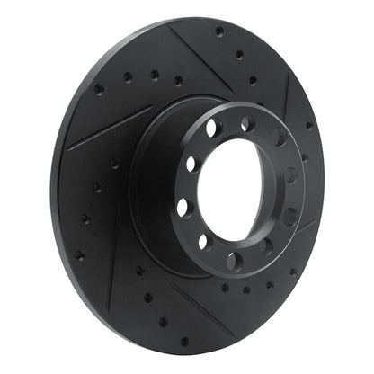 R1 Concepts R1 68-76 Mercedes-Benz 230 Front Right Drilled & Slotted Black Brake Rotor