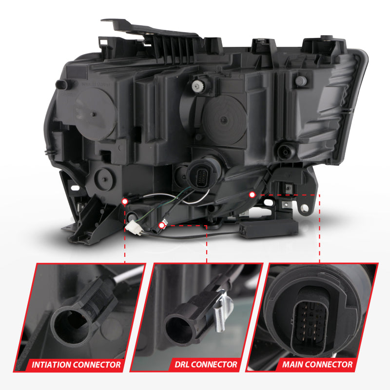 ANZO 19-24 RAM 2500/3500 Z-Series Full LED Proj Headlights DRL/Init/SeqSig - Pass. Side ONLY
