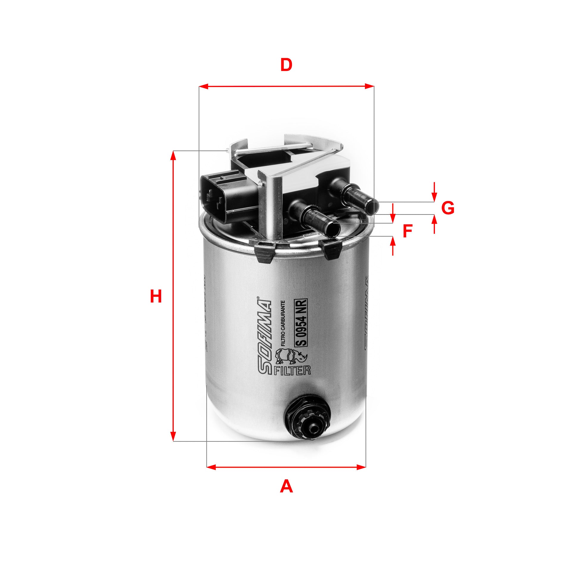 SOFIMA S0954NR Fuel Filter