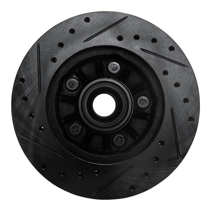 R1 Concepts R1 95-97 Ford Ranger (USA/Canada) Front Right Drilled & Slotted Black Brake Rotor
