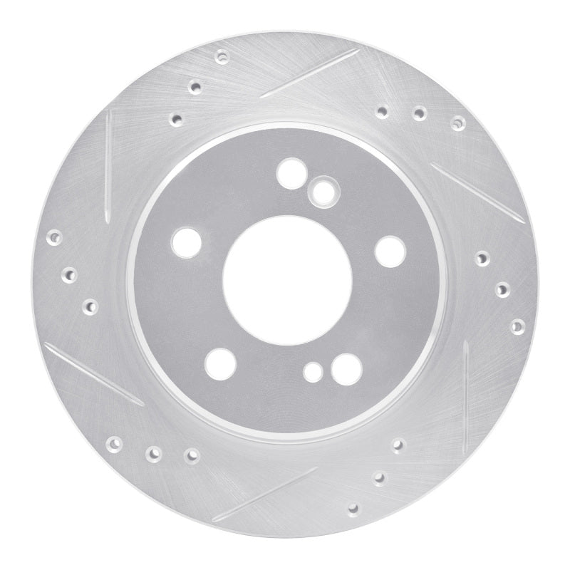 R1 Concepts R1 92-95 Mercedes-Benz E420 Rear Left Drilled & Slotted Silver Brake Rotor