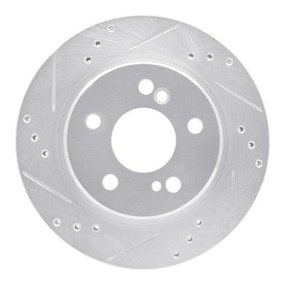 R1 Concepts R1 92-95 Mercedes-Benz E420 Rear Left Drilled & Slotted Silver Brake Rotor