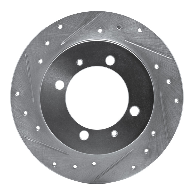R1 Concepts R1 00-07 Mitsubishi Space Star (Mexico) Rear Left Drilled & Slotted Silver Brake Rotor
