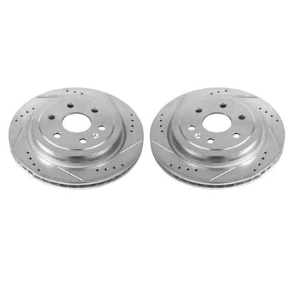 PowerStop Power Stop 10-16 Cadillac SRX Rear Evolution Drilled & Slotted Rotors - Pair