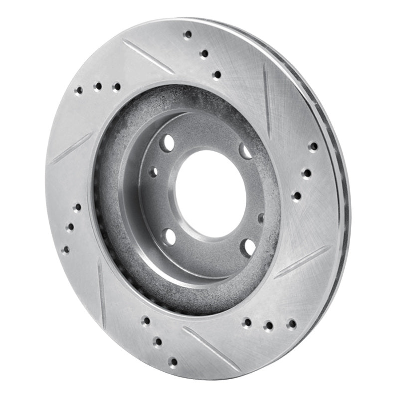 R1 Concepts R1 12-17 Mitsubishi I-MIEV Front Left Drilled & Slotted Silver Brake Rotor