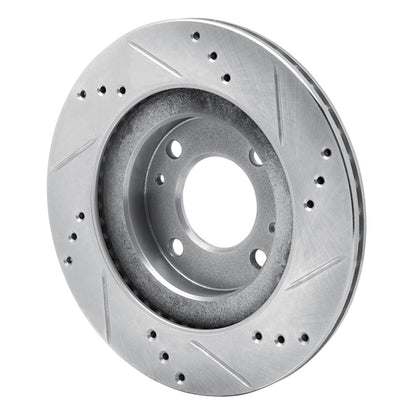 R1 Concepts R1 12-17 Mitsubishi I-MIEV Front Left Drilled & Slotted Silver Brake Rotor