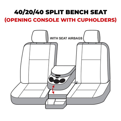 Covercraft 19-24 Dodge RAM Polycotton SeatSaver Custom Front Row Seat Covers - Grey